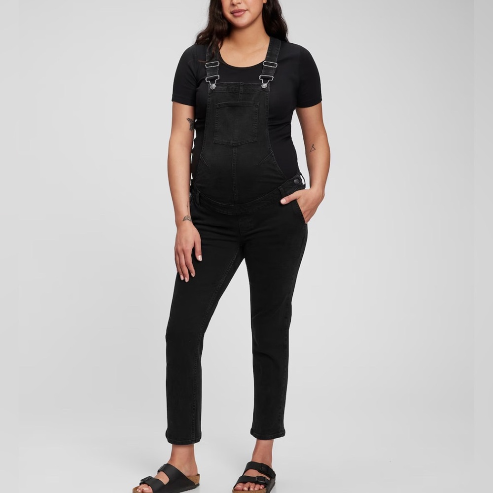 Maternity Gap black small denim overalls
